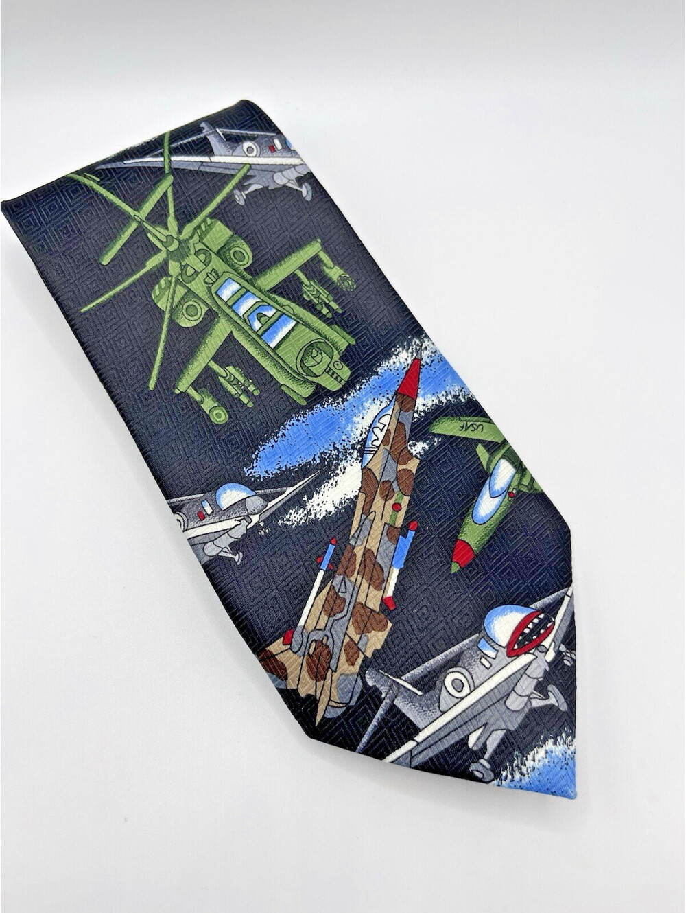 Renaissance Tie Vintage Military Aviation Classic  3.5" X 56" Hand Made   T117